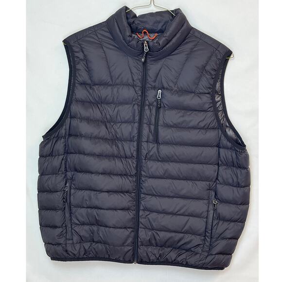 Hawke & Co. Men’s 2XL Black Duck Down Puffer Vest Zip Up Winter Outdoor Jacket - Picture 1 of 6